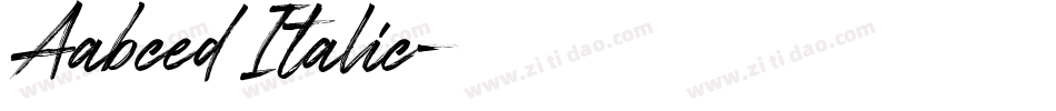 Aabced Italic字体转换